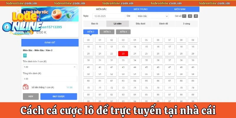 Cách cá cược lô đề trực tuyến tại nhà cái